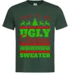 Мужская футболка Ugly Christmas sweater Темно-зеленый фото