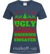Жіноча футболка Ugly Christmas sweater Темно-синій фото