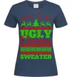 Жіноча футболка Ugly Christmas sweater Темно-синій Жіноча футболка Ugly Christmas sweater Темно-синій фото