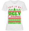 Жіноча футболка Ugly Christmas sweater Білий фото