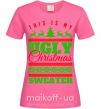 Женская футболка Ugly Christmas sweater Ярко-розовый фото