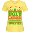 Жіноча футболка Ugly Christmas sweater Лимонний Жіноча футболка Ugly Christmas sweater Лимонний фото