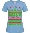 Жіноча футболка Ugly Christmas sweater Блакитний Жіноча футболка Ugly Christmas sweater Блакитний фото