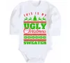 Дитячий бодік Ugly Christmas sweater Білий фото
