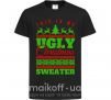 Дитяча футболка Ugly Christmas sweater Чорний фото