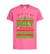 Дитяча футболка Ugly Christmas sweater Яскраво-рожевий фото