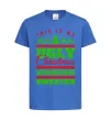 Дитяча футболка Ugly Christmas sweater Яскраво-синій фото