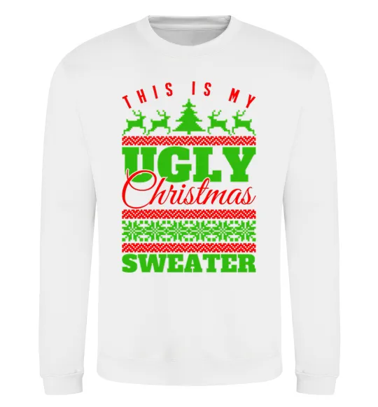 Світшот Ugly Christmas sweater Білий фото