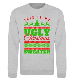 Свитшот Ugly Christmas sweater Серый меланж фото