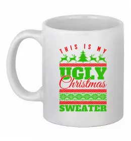 Чашка керамическая Ugly Christmas sweater Белый фото