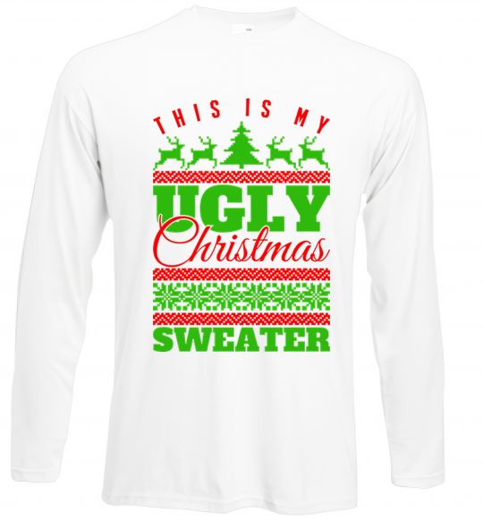 Лонгслів Ugly Christmas sweater Білий фото