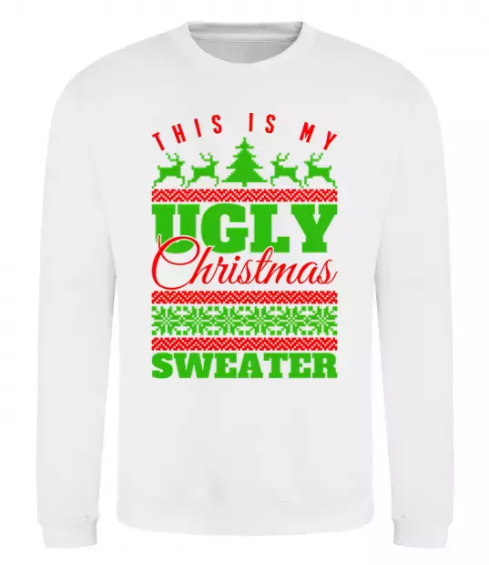 Свитшот Ugly Christmas sweater Белый фото