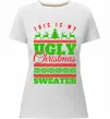 Женская премиум футболка Ugly Christmas sweater Белый фото