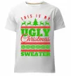 Чоловіча преміум футболка Ugly Christmas sweater Білий фото