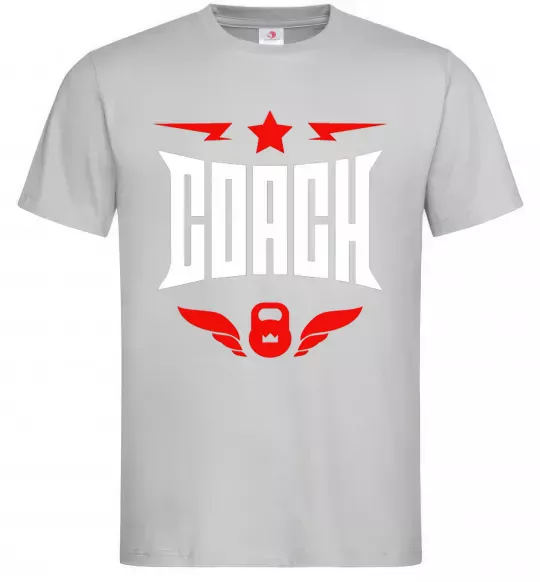 Чоловіча футболка Тренер Сірий фото