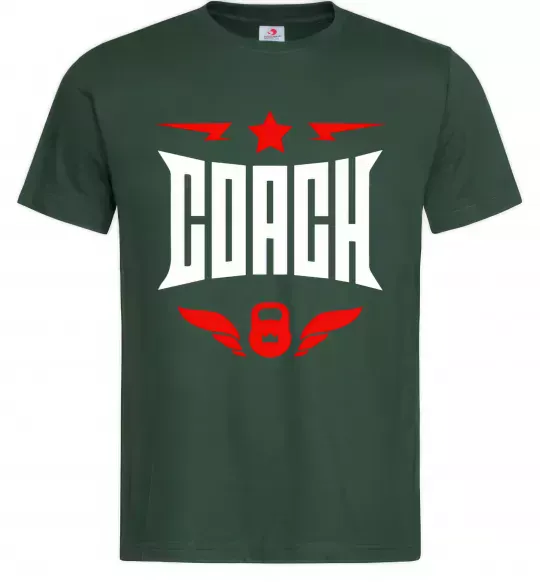 Чоловіча футболка Тренер Темно-зелений фото