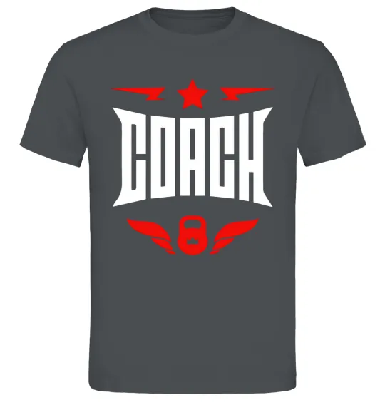 Чоловіча футболка Тренер Графіт фото