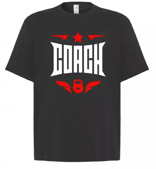 Футболка Оверсайз Тренер Черный фото