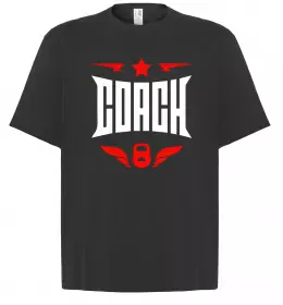 Футболка Оверсайз Тренер завжди правий Черный фото