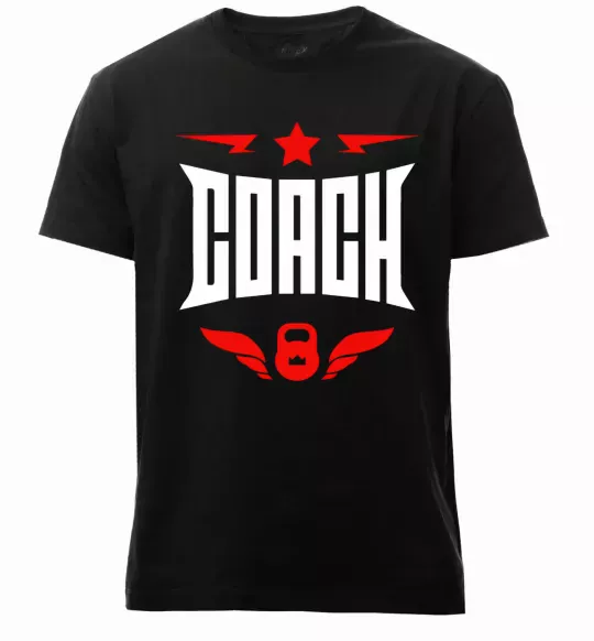 Чоловіча преміум футболка Тренер Чорний фото