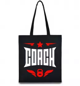 Эко-сумка Football coach Черный фото