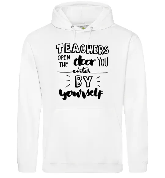 Женская толстовка (худи) Teachers open door Белый фото