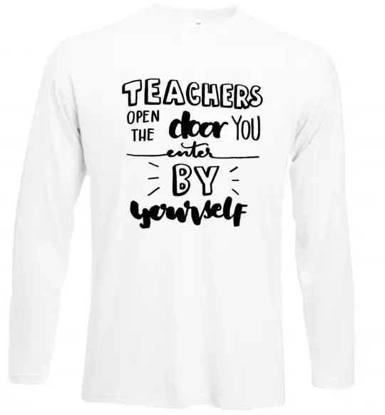 Лонгслив Teachers open door Белый фото