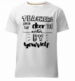 Чоловіча преміум футболка Teachers open door