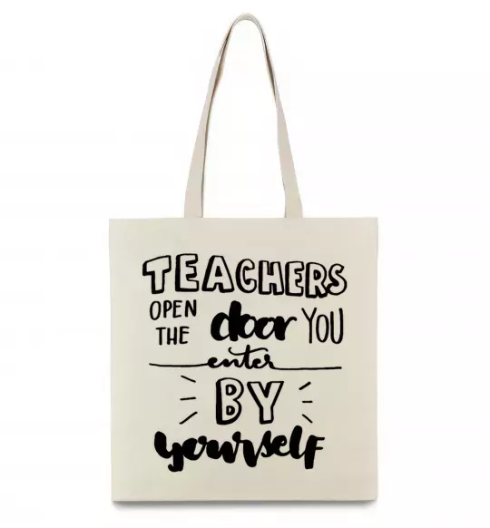 Еко-сумка Teachers open door Бежевий фото