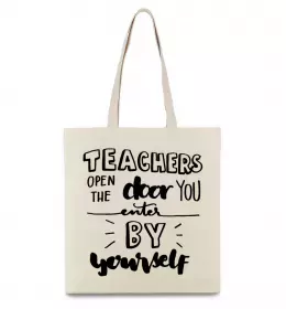 Эко-сумка Teachers open door Бежевый фото
