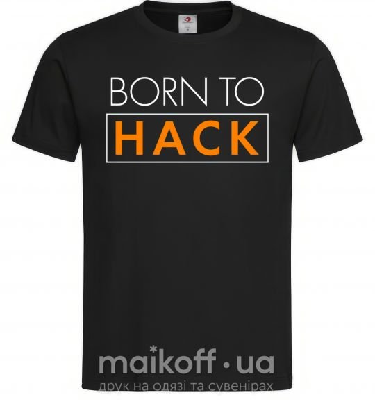 Мужская футболка Born to hack Черный фото