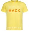 Чоловіча футболка Born to hack Лимонний фото