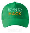 Кепка Born to hack Зеленый фото