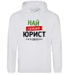 Мужская толстовка (худи) Найкращий юрист Серый меланж фото