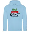 Чоловіча толстовка (худі) Найкращий юрист Блакитний фото