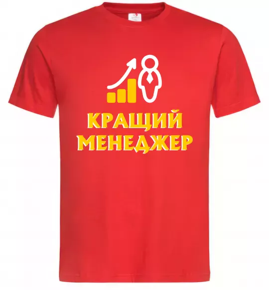 Мужская футболка Кращий менеджер Красный фото