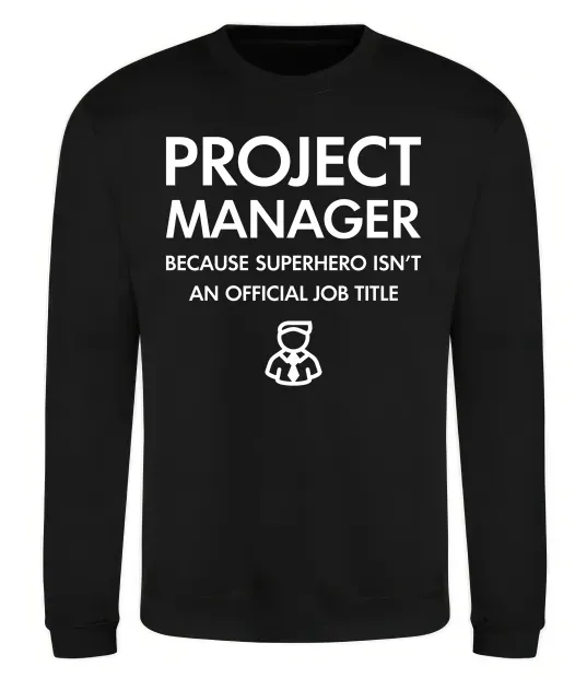 Світшот Project manager Чорний фото