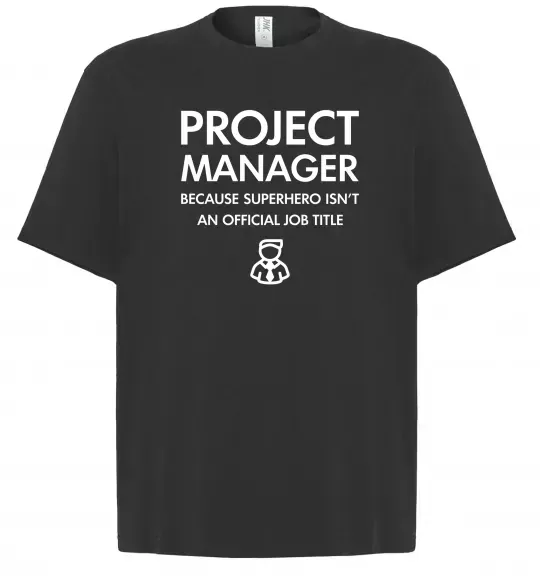 Футболка Оверсайз Project manager Чорний фото
