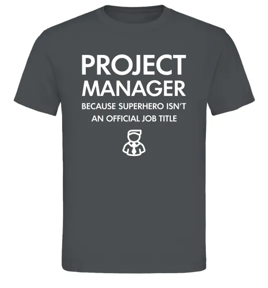 Чоловіча футболка Project manager Графіт фото