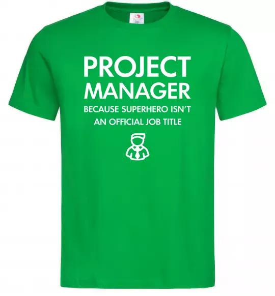 Чоловіча футболка Project manager Зелений фото