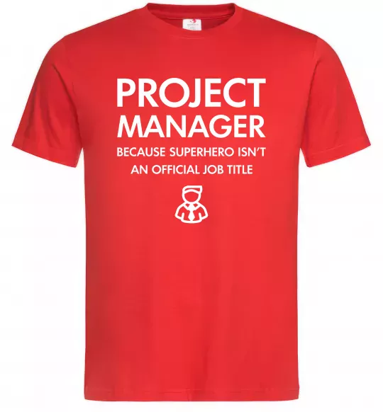 Чоловіча футболка Project manager Червоний фото