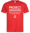 Чоловіча футболка Project manager Червоний Чоловіча футболка Project manager Червоний фото