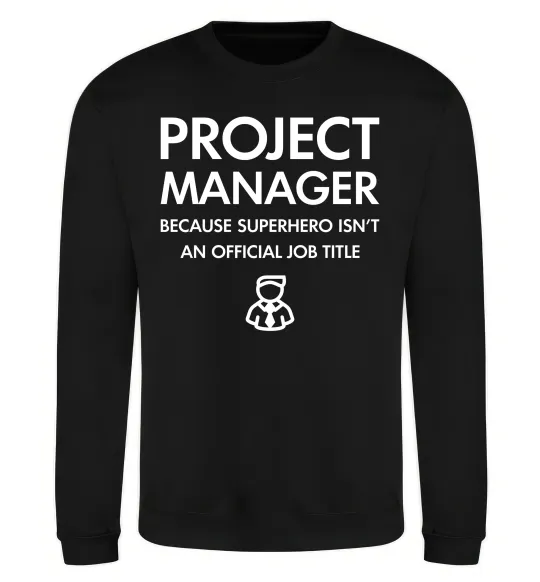 Свитшот Project manager Черный фото