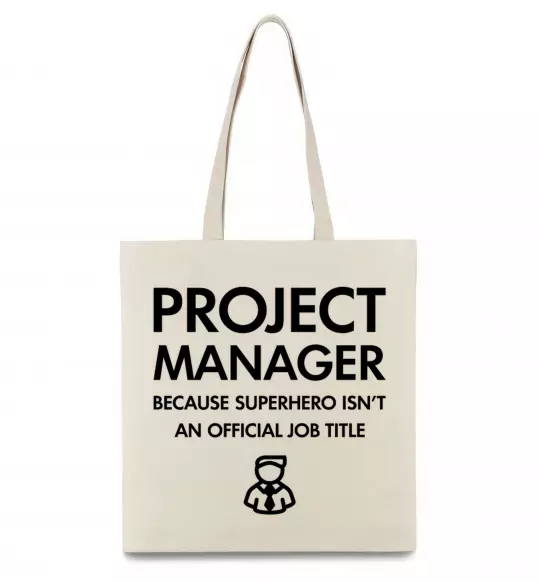 Эко-сумка Project manager Бежевый фото
