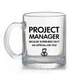 Чашка стеклянная Project manager Прозрачный фото
