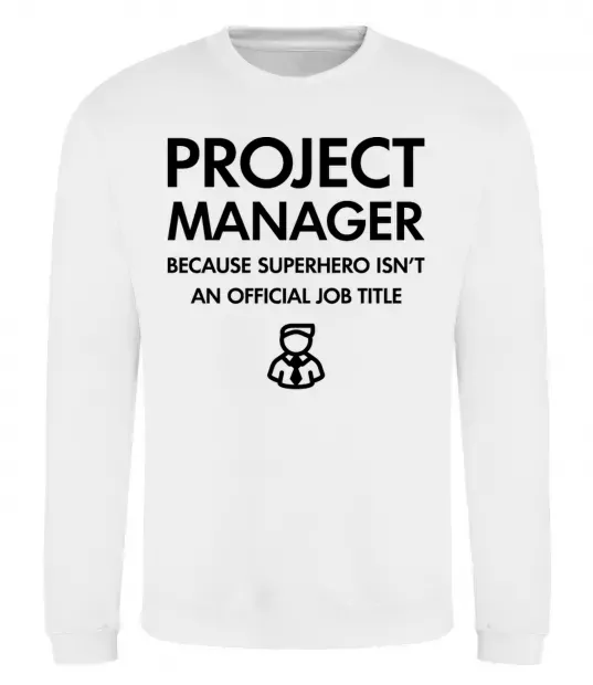 Світшот Project manager Білий фото