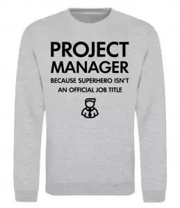 Світшот Супер менеджер лого Чорний фото