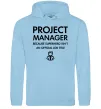 Мужская толстовка (худи) Project manager Голубой фото