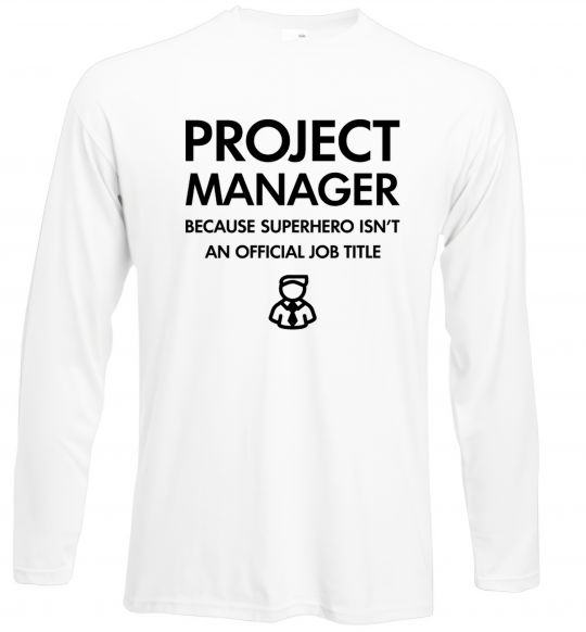 Лонгслів Project manager Білий фото