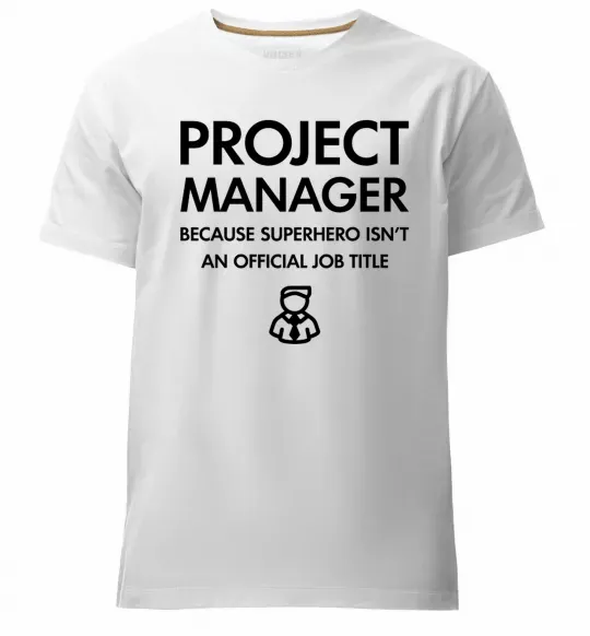 Чоловіча преміум футболка Project manager Білий фото